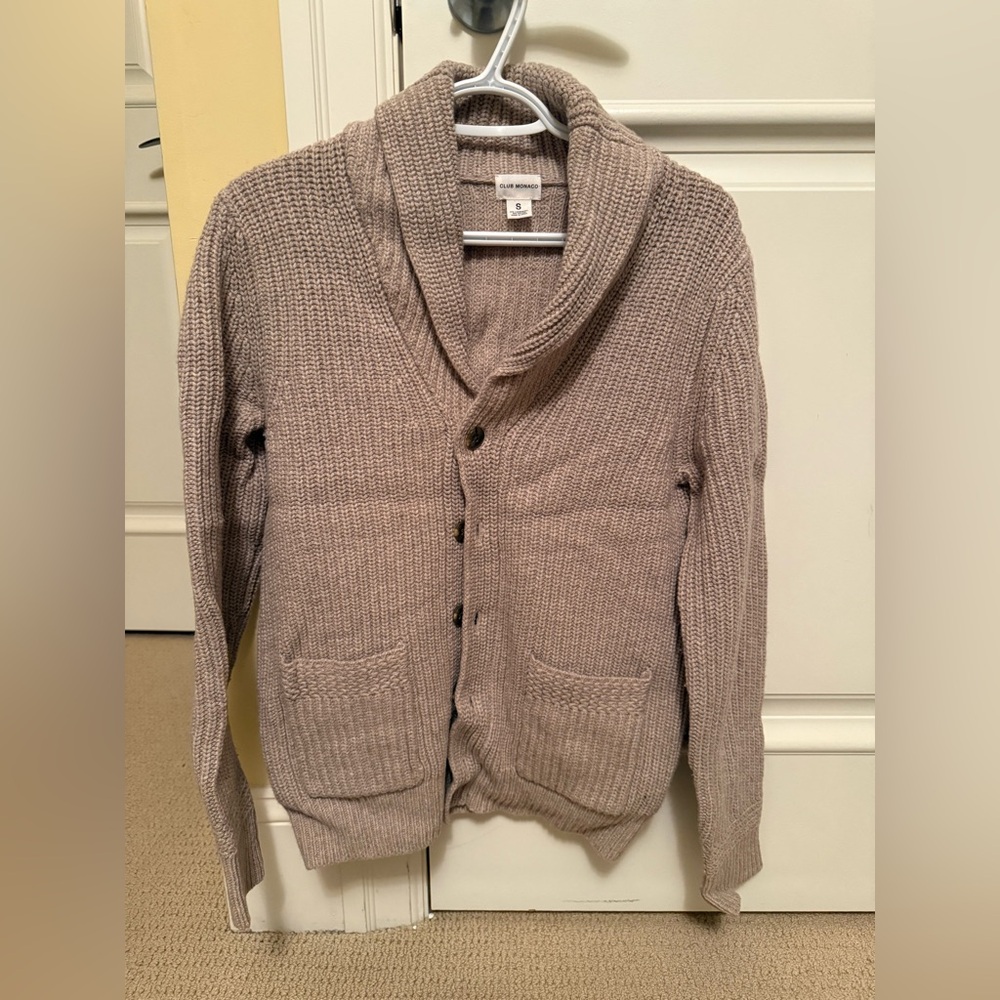 Club Monaco Men's Wool Cardigan Sweater - Size Small
